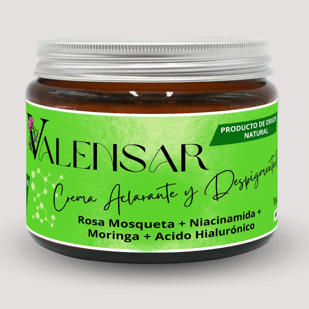 Crema aclarante y despigmentante natural